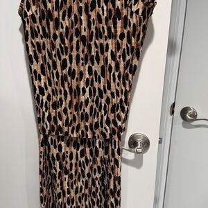 Elegant Leopard Print Women's Pantsuit By Pleat
